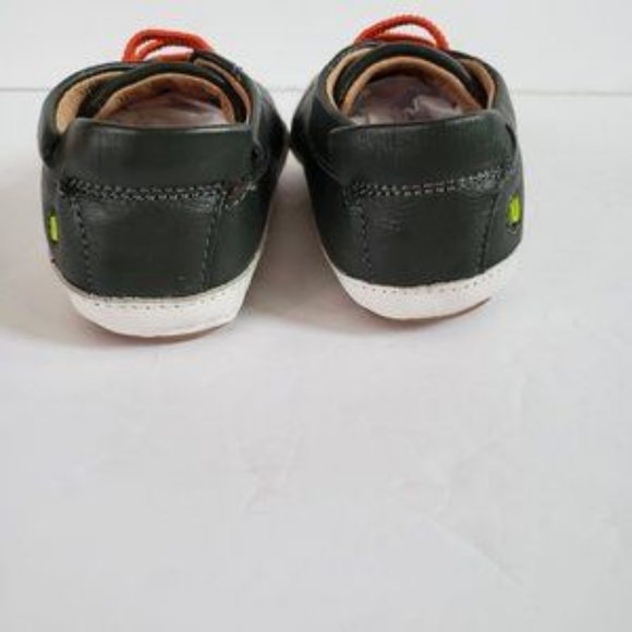 NWOT Umi Cloud Tech Flex Lex Leather Shoes Olive Green Orange Toddler - Picture 4 of 4